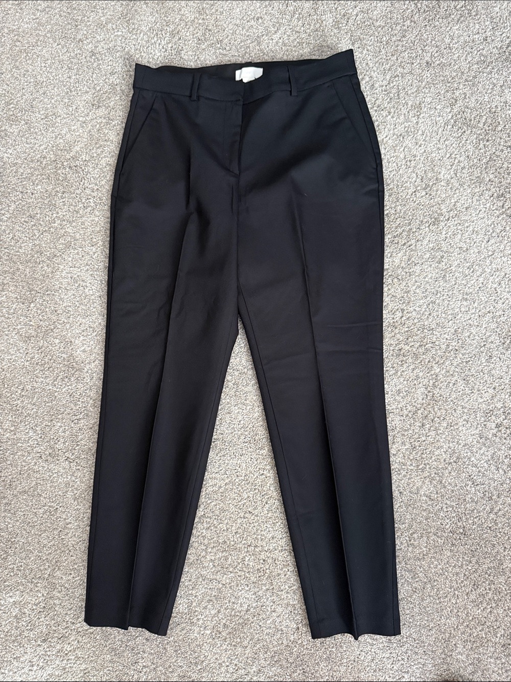 H&M Black Tailored Straight-Leg Trousers